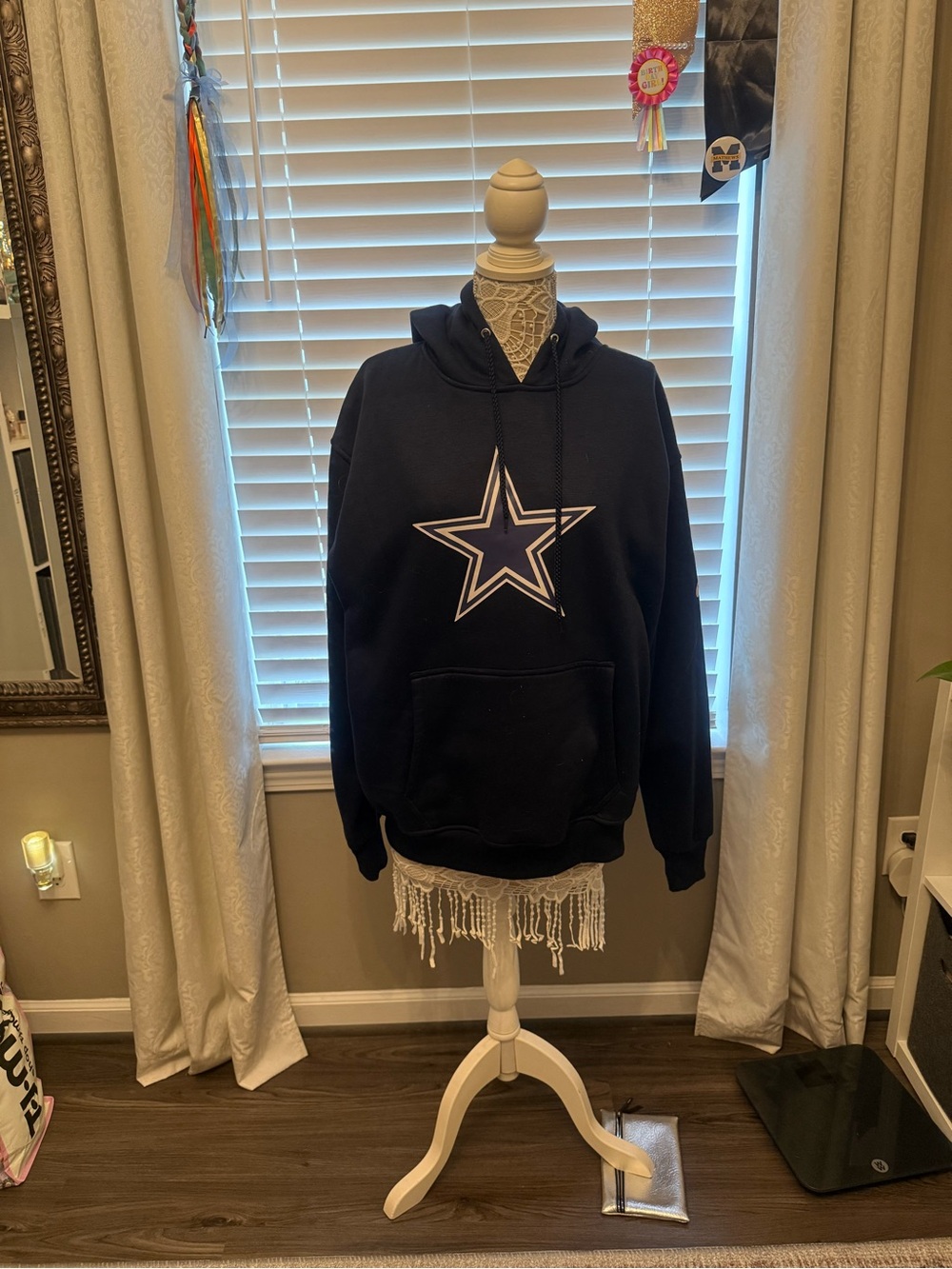 Team Apparel Navy Hoodie with Star Logo